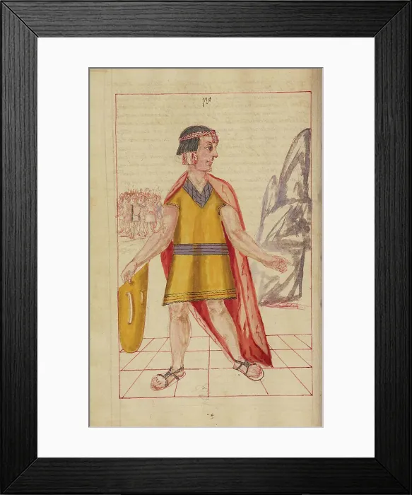 Framed Print : Tupac Inca Yupanqui, completed in 1616. Creator: Unknown Framed Print : Tupac Inca Yupanqui, completed in 1616. Creator: Unknown