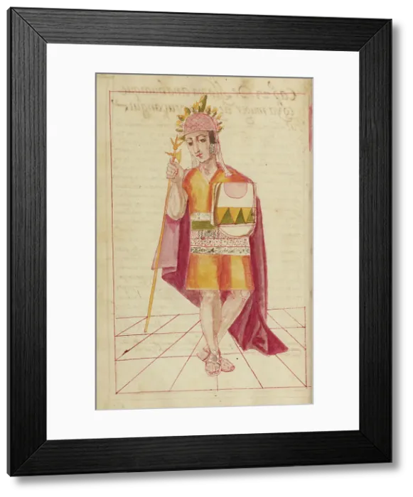 Framed Print : Tupac Inca Yupanqui, completed in 1616. Creator: Unknown Framed Print : Tupac Inca Yupanqui, completed in 1616. Creator: Unknown