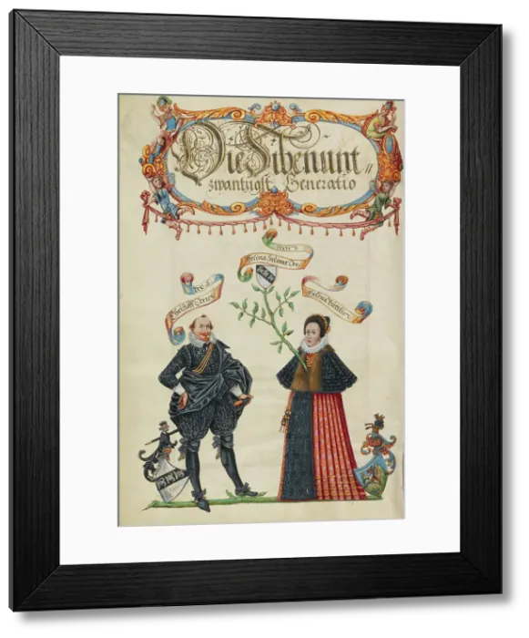 Framed Print : The Twenty-Seventh Generation, Christoph Derrer, about 1626-1711. Creator: Unknown Framed Print : The Twenty-Seventh Generation, Christoph Derrer, about 1626-1711. Creator: Unknown