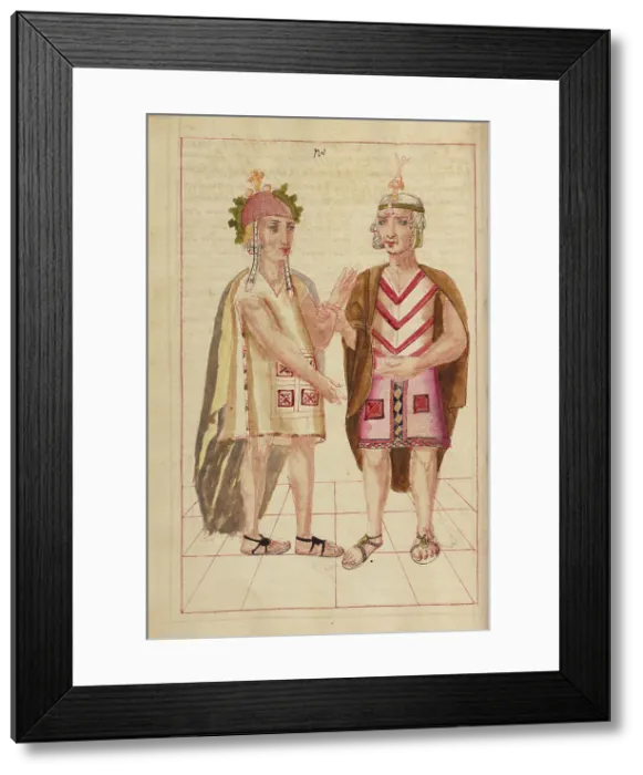 Framed Print : Tupac Inca Yupanqui and Pachacuti Inca Yupanqui, completed in 1616. Creator: Unknown Framed Print : Tupac Inca Yupanqui and Pachacuti Inca Yupanqui, completed in 1616. Creator: Unknown