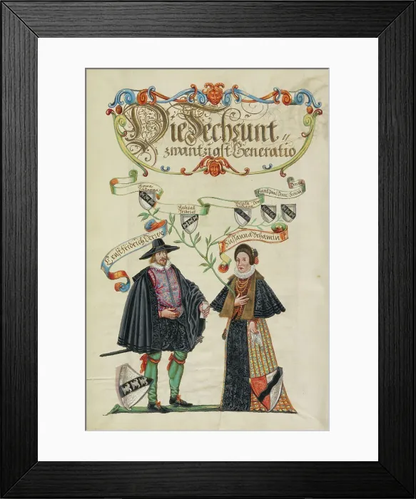 Framed Print : The Twenty-Sixth Generation, Ernst Friedrich Derrer, about 1626-1711. Creator: Unknown Framed Print : The Twenty-Sixth Generation, Ernst Friedrich Derrer, about 1626-1711. Creator: Unknown