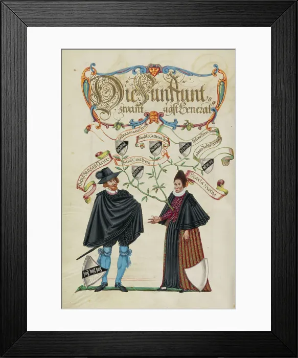 Framed Print : The Twenty-Fifth Generation, Hans Balthasar Derrer, about 1626-1711. Creator: Unknown Framed Print : The Twenty-Fifth Generation, Hans Balthasar Derrer, about 1626-1711. Creator: Unknown