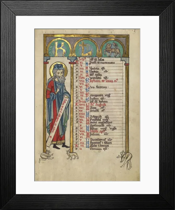 Framed Print : Nahum; Psalter, about 1240-1250. Creator: Unknown Framed Print : Nahum; Psalter, about 1240-1250. Creator: Unknown