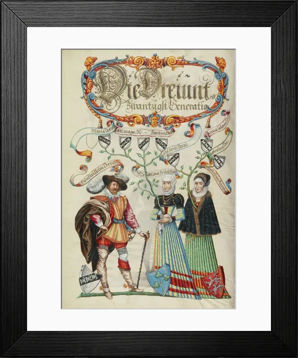 Framed Print : The Twenty-Third Generation, Hans Wilhelm Derrer, about 1626-1711. Creator: Unknown Framed Print : The Twenty-Third Generation, Hans Wilhelm Derrer, about 1626-1711. Creator: Unknown