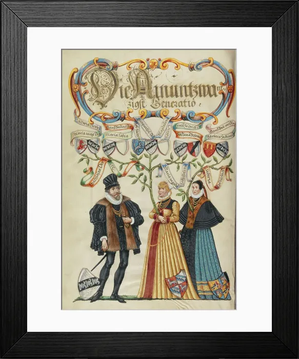 Framed Print : The Twenty-First Generation, Balthasar Derrer, about 1626-1711. Creator: Unknown Framed Print : The Twenty-First Generation, Balthasar Derrer, about 1626-1711. Creator: Unknown