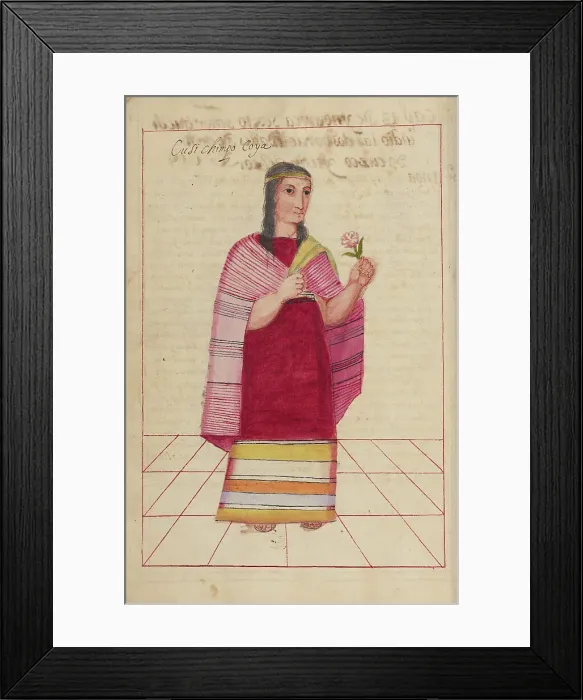 Framed Print : Cusi Chimpo, completed in 1616. Creator: Unknown Framed Print : Cusi Chimpo, completed in 1616. Creator: Unknown