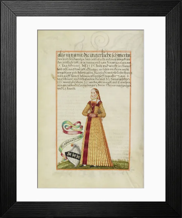 Framed Print : Magdalena Derrer, about 1626-1711. Creator: Unknown Framed Print : Magdalena Derrer, about 1626-1711. Creator: Unknown