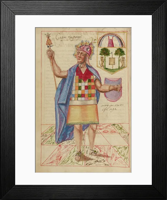 Framed Print : Capac Yupanqui, completed in 1616. Creator: Unknown Framed Print : Capac Yupanqui, completed in 1616. Creator: Unknown