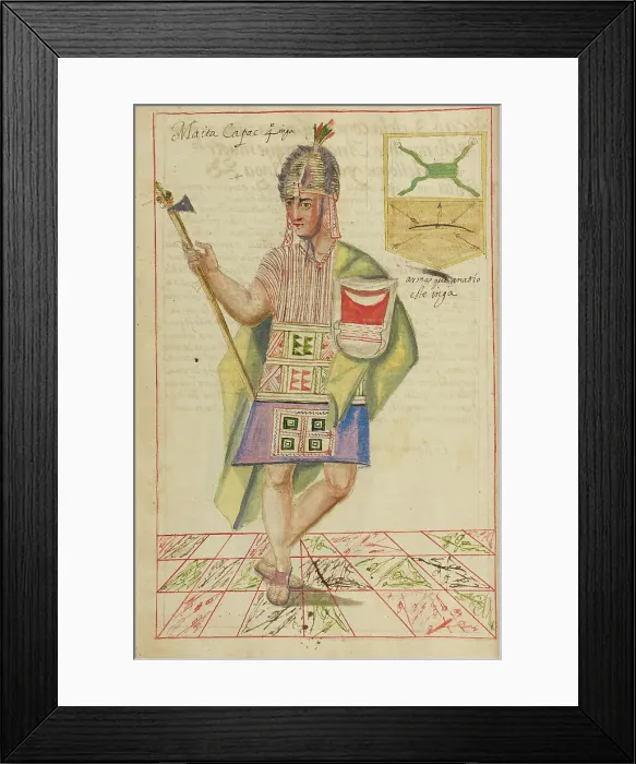 Framed Print : Mayta Capac, completed in 1616. Creator: Unknown Framed Print : Mayta Capac, completed in 1616. Creator: Unknown