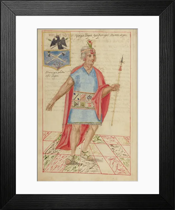 Framed Print : Lloque Yupanqui, completed in 1616. Creator: Unknown Framed Print : Lloque Yupanqui, completed in 1616. Creator: Unknown