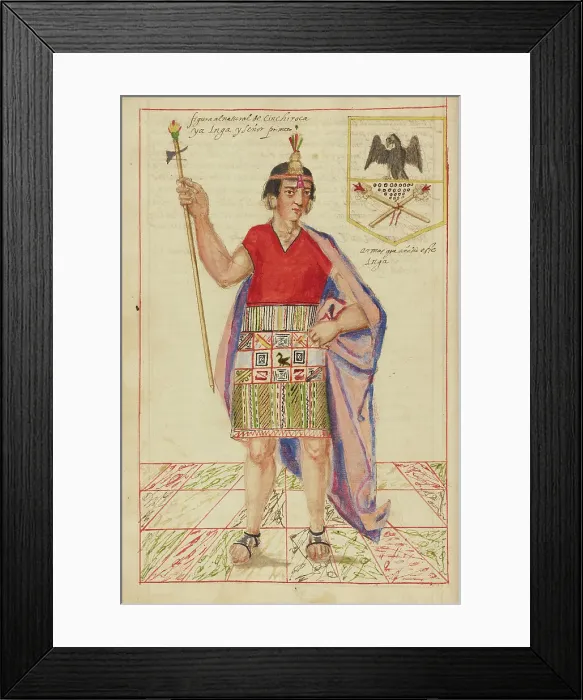 Framed Print : Sinchi Roca, completed in 1616. Creator: Unknown Framed Print : Sinchi Roca, completed in 1616. Creator: Unknown