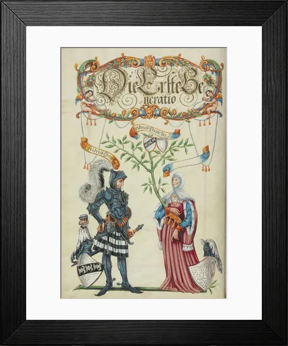 Framed Print : The First Generation, Friedrich Derrer, about 1626-1711. Creator: Unknown Framed Print : The First Generation, Friedrich Derrer, about 1626-1711. Creator: Unknown