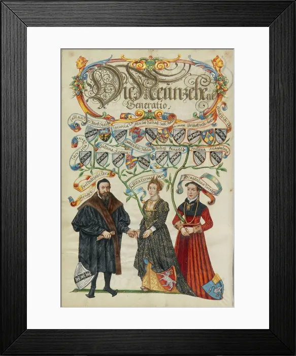 Framed Print : The Nineteenth Generation, Balthasar Derrer, about 1626-1711. Creator: Unknown Framed Print : The Nineteenth Generation, Balthasar Derrer, about 1626-1711. Creator: Unknown