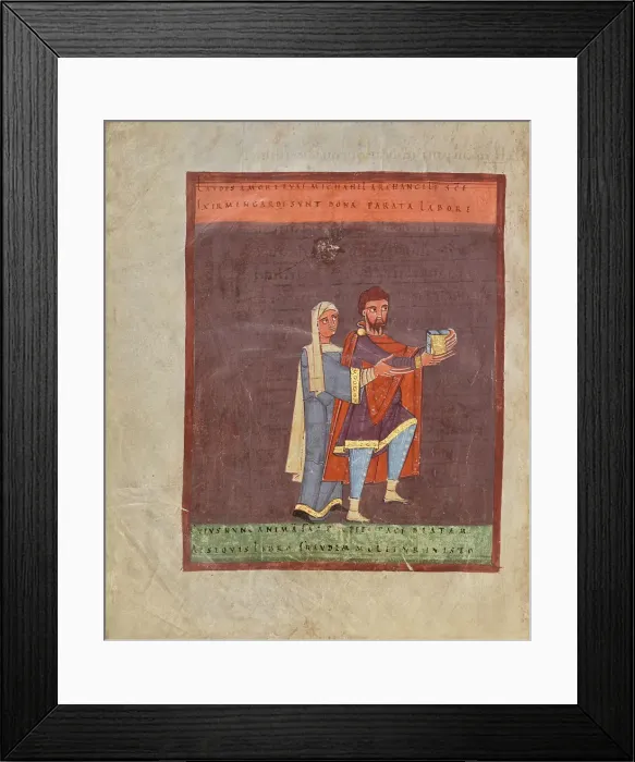 Framed Print : Irmengard and Her Husband Werner, shortly after 1053. Creator: Unknown Framed Print : Irmengard and Her Husband Werner, shortly after 1053. Creator: Unknown