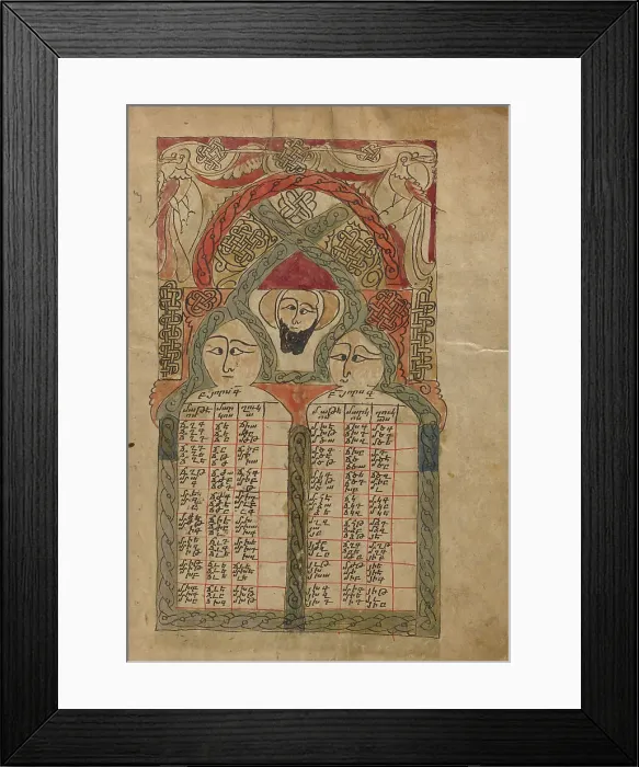 Framed Print : Canon Table Page; Gospel Book, 1386. Creator: Unknown Framed Print : Canon Table Page; Gospel Book, 1386. Creator: Unknown
