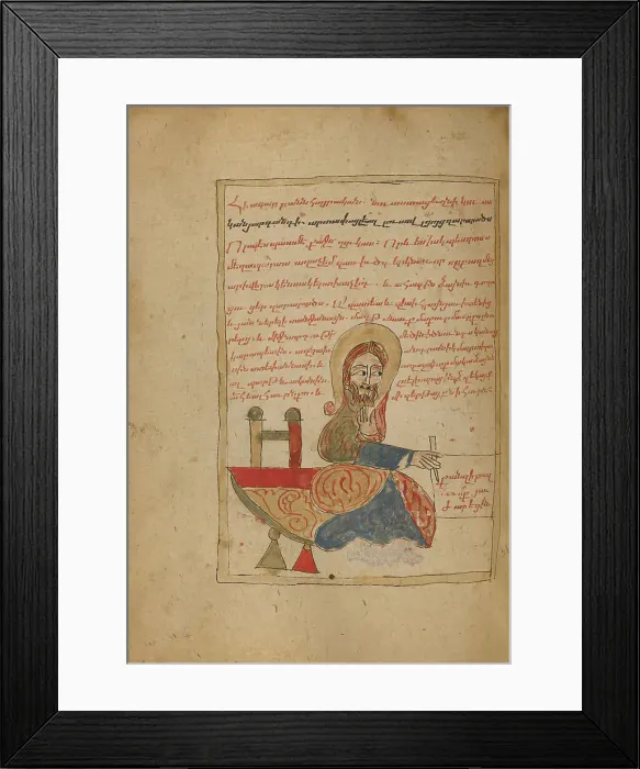 Framed Print : Saint Luke; Gospel Book, 1386. Creator: Unknown Framed Print : Saint Luke; Gospel Book, 1386. Creator: Unknown