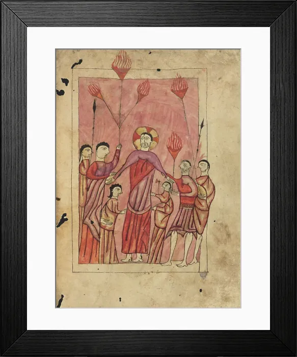 Framed Print : The Arrest of Christ; Gospel Book, 1583. Creator: Unknown Framed Print : The Arrest of Christ; Gospel Book, 1583. Creator: Unknown