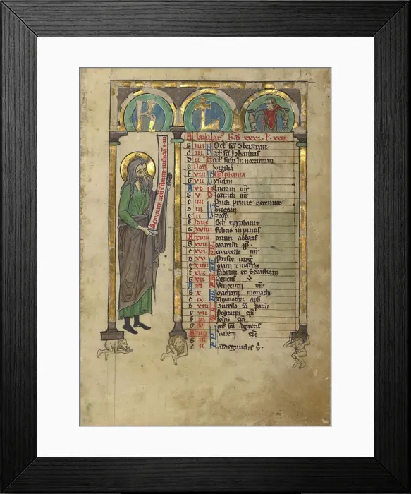 Framed Print : Hosea; Psalter, about 1240-1250. Creator: Unknown Framed Print : Hosea; Psalter, about 1240-1250. Creator: Unknown