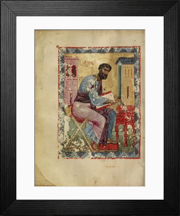 Framed Print : Saint Mark; Gospel Book, early 13th century. Creator: Unknown Framed Print : Saint Mark; Gospel Book, early 13th century. Creator: Unknown