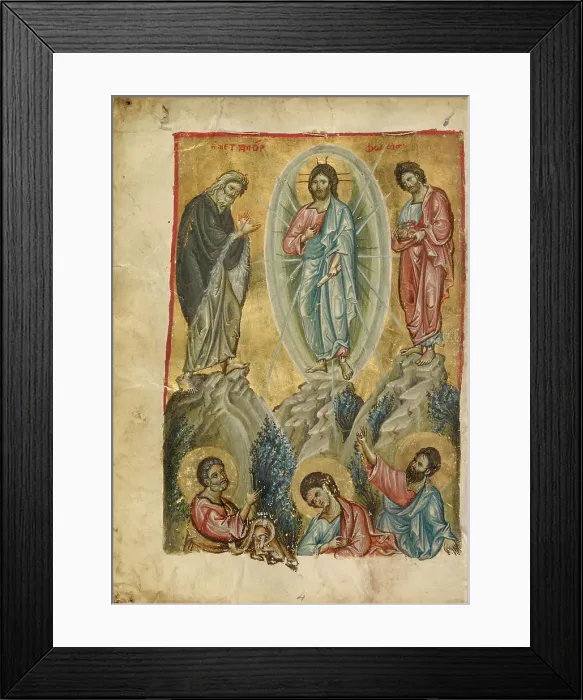 Framed Print : The Transfiguration; Gospel Book, late 13th century. Creator: Unknown Framed Print : The Transfiguration; Gospel Book, late 13th century. Creator: Unknown