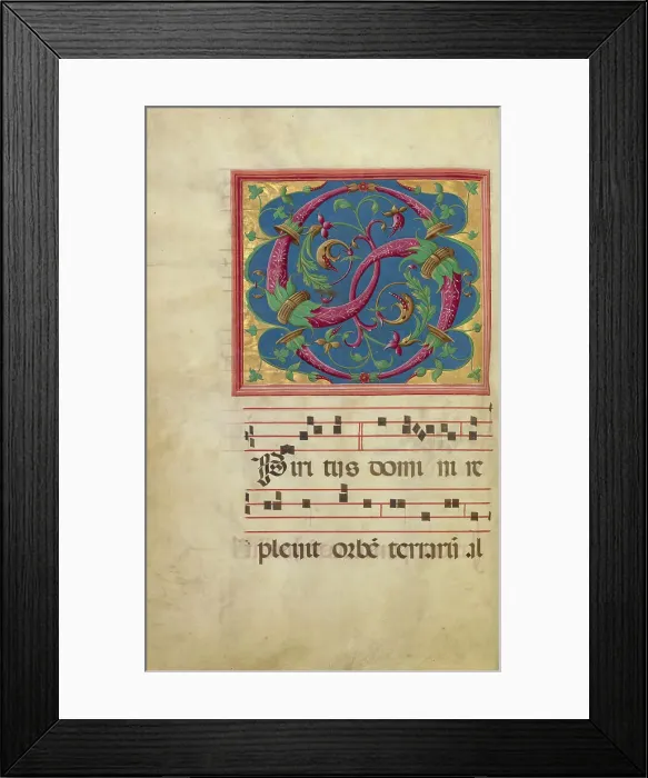 Framed Print : Decorated Initial S, late 15th or early 16th century. Creators: Unknown, Antonio da Monza Framed Print : Decorated Initial S, late 15th or early 16th century. Creators: Unknown, Antonio da Monza