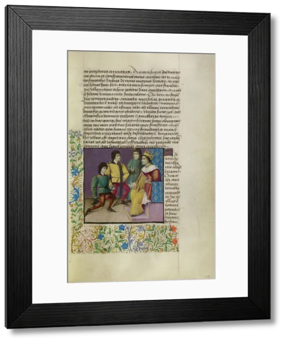 Framed Print : A King at Court, about 1460-1470. Creator: Unknown Framed Print : A King at Court, about 1460-1470. Creator: Unknown