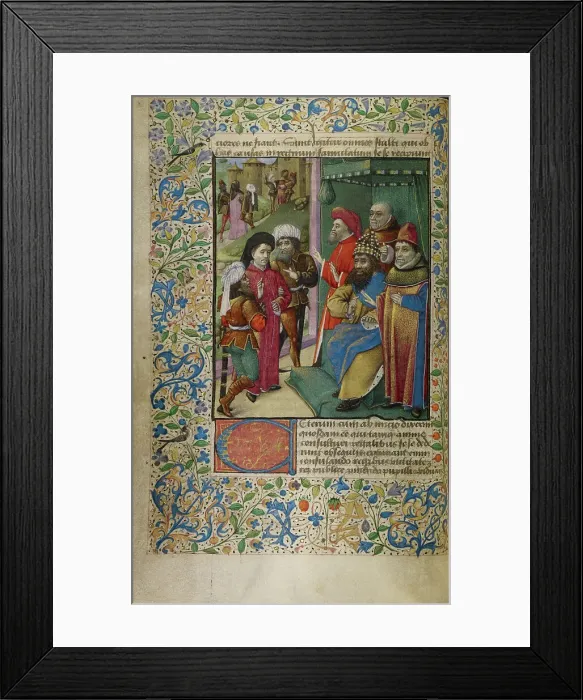 Framed Print : An Emperor at Court, about 1460-1470. Creator: Unknown Framed Print : An Emperor at Court, about 1460-1470. Creator: Unknown