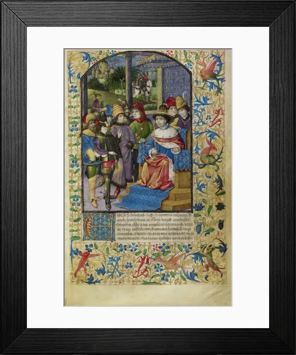 Framed Print : The French King at Court, about 1460-1470. Creator: Unknown Framed Print : The French King at Court, about 1460-1470. Creator: Unknown