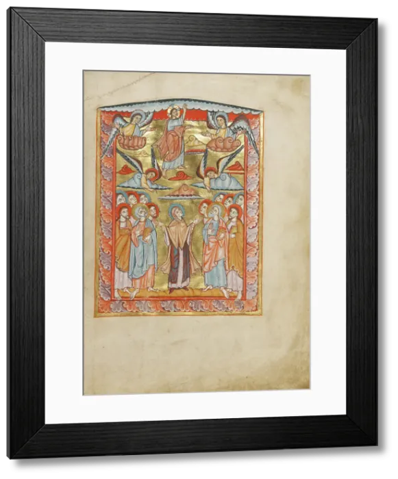 Framed Print : The Ascension; Sacramentary, about 1025-1050. Creator: Unknown Framed Print : The Ascension; Sacramentary, about 1025-1050. Creator: Unknown