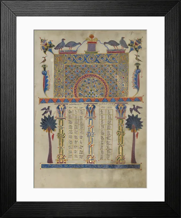 Framed Print : Canon Table Page; Zeyt'un Gospels, 1256. Creator: T'oros Roslin Framed Print : Canon Table Page; Zeyt'un Gospels, 1256. Creator: T'oros Roslin