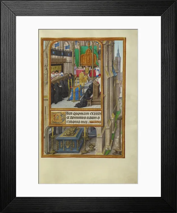Framed Print : Office of the Dead; Spinola Hours, about 1510-1520. Creator: Master of James IV of Scotland Framed Print : Office of the Dead; Spinola Hours, about 1510-1520. Creator: Master of James IV of Scotland