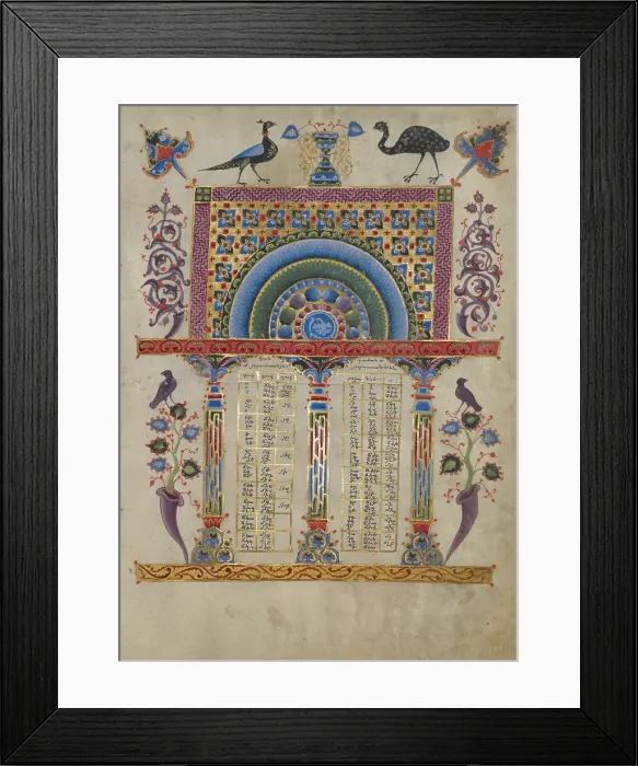 Framed Print : Canon Table Page; Zeyt'un Gospels, 1256. Creator: T'oros Roslin Framed Print : Canon Table Page; Zeyt'un Gospels, 1256. Creator: T'oros Roslin