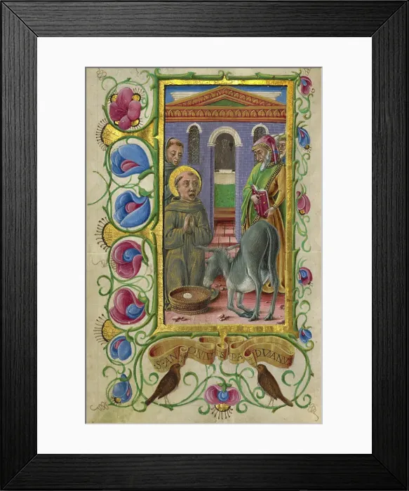 Framed Print : Saint Anthony of Padua; Gualenghi-d'Este Hours, about 1469. Creator: Taddeo Crivelli Framed Print : Saint Anthony of Padua; Gualenghi-d'Este Hours, about 1469. Creator: Taddeo Crivelli