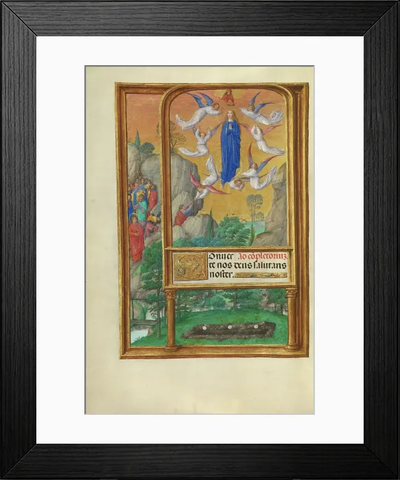 Framed Print : The Assumption of the Virgin; Spinola Hours, about 1510-1520. Creator: Master of James IV of Scotland Framed Print : The Assumption of the Virgin; Spinola Hours, about 1510-1520. Creator: Master of James IV of Scotland