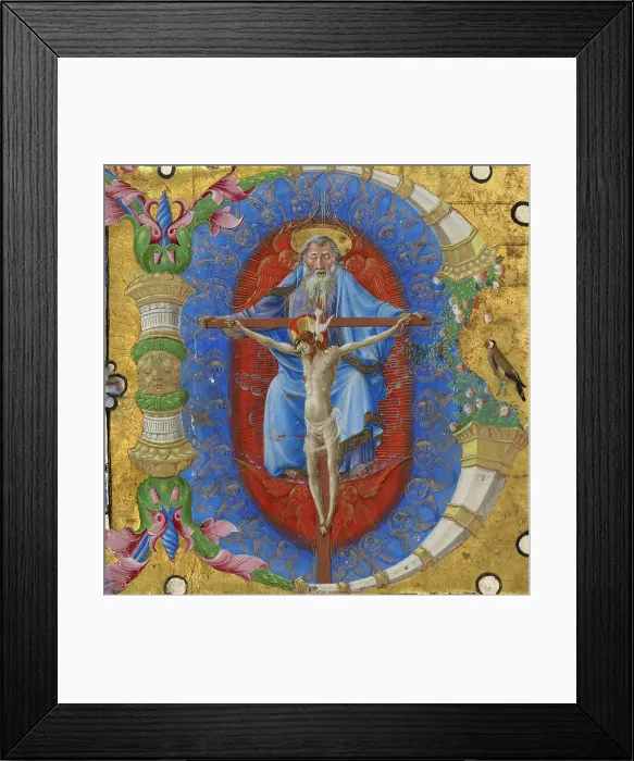 Framed Print : Initial B: The Trinity, about 1460-1470. Creator: Taddeo Crivelli Framed Print : Initial B: The Trinity, about 1460-1470. Creator: Taddeo Crivelli