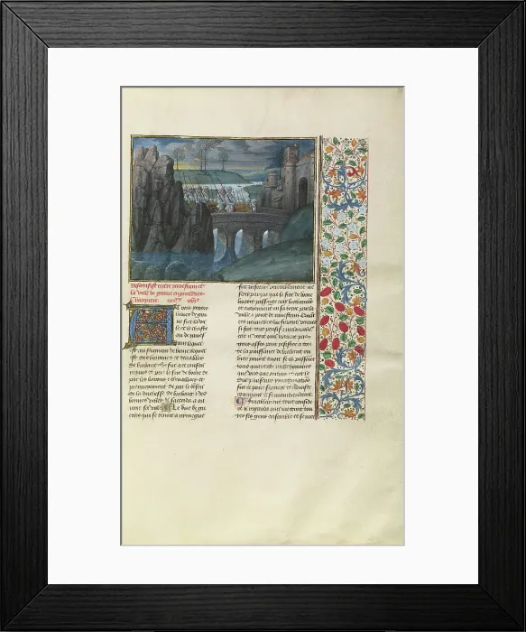 Framed Print : The Soldiers of Brabant Entering Ravenstein; Chroniques (Book Three), about 1480-1483. Creator: Master of the Getty Froissart Framed Print : The Soldiers of Brabant Entering Ravenstein; Chroniques (Book Three), about 1480-1483. Creator: Master of the Getty Froissart