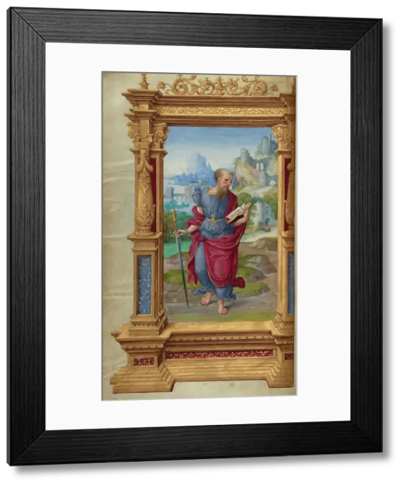 Framed Print : Saint Paul; Getty Epistles, about 1528-1530. Creator: Master of the Getty Epistles Framed Print : Saint Paul; Getty Epistles, about 1528-1530. Creator: Master of the Getty Epistles