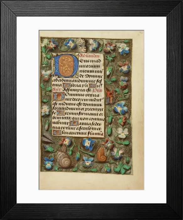 Framed Print : Decorated Initial D; Crohin-La Fontaine Hours, about 1480-1485 ?. Creator: Master of the Dresden Prayer Book Framed Print : Decorated Initial D; Crohin-La Fontaine Hours, about 1480-1485 ?. Creator: Master of the Dresden Prayer Book