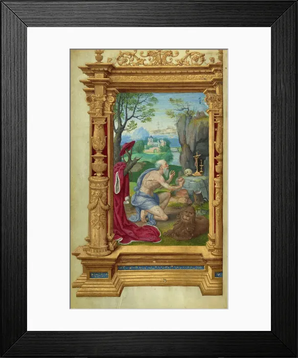 Framed Print : Saint Jerome; Getty Epistles, about 1528-1530. Creator: Master of the Getty Epistles Framed Print : Saint Jerome; Getty Epistles, about 1528-1530. Creator: Master of the Getty Epistles