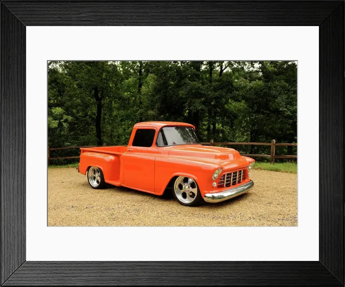 Framed Print : Chevrolet Model 3A Truck 1957. Artist: Simon Clay Framed Print : Chevrolet Model 3A Truck 1957. Artist: Simon Clay