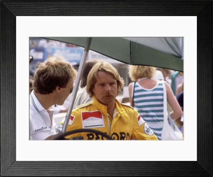 Framed Print : Keke Rosberg at the British Grand Prix, Brands Hatch, Kent, 1982 Framed Print : Keke Rosberg at the British Grand Prix, Brands Hatch, Kent, 1982