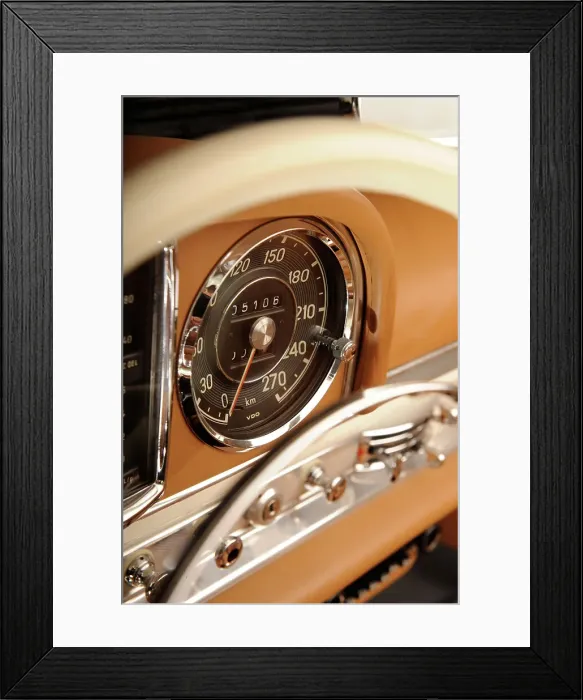 Framed Print : Mercedes Benz 300 SL roadster 1958. Artist: Simon Clay Framed Print : Mercedes Benz 300 SL roadster 1958. Artist: Simon Clay
