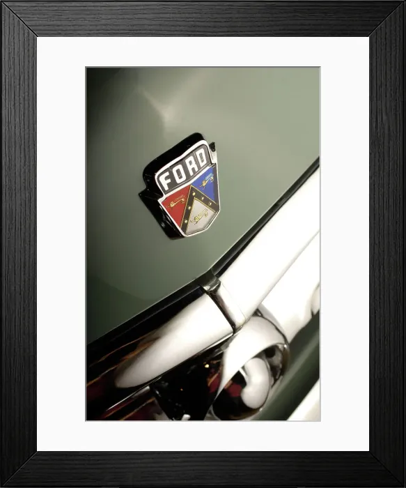 Framed Print : Ford Ranch wagon with kom pack trailer 1952. Artist: Simon Clay Framed Print : Ford Ranch wagon with kom pack trailer 1952. Artist: Simon Clay