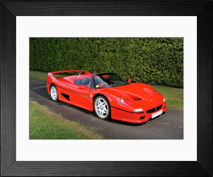 Framed Print : Ferrari F50 1996. Artist: Simon Clay Framed Print : Ferrari F50 1996. Artist: Simon Clay