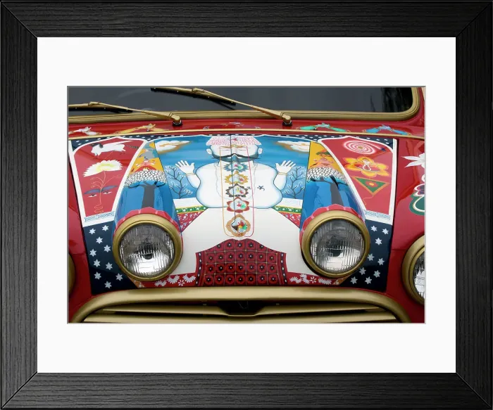 Framed Print : 1968 Austin Mini Coopers owned by Beatle George Harrison Framed Print : 1968 Austin Mini Coopers owned by Beatle George Harrison