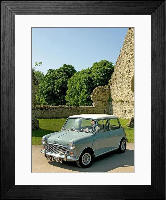 Framed Print : 1965 Austin Mini Coopers