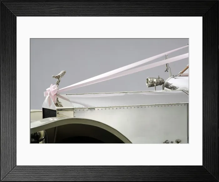 Framed Print : 1909 Rolls Royce Silver Ghost Wedding Car detail