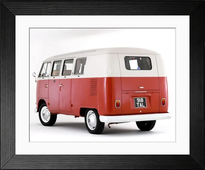 Framed Print : 1963 Volkswagen Devon Camper van Framed Print : 1963 Volkswagen Devon Camper van