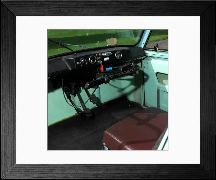 Framed Print : 1976 AC model 70 invalid carriage interior Framed Print : 1976 AC model 70 invalid carriage interior