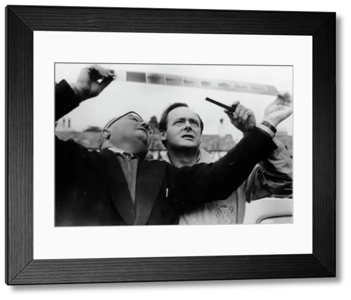 Framed Print : Donald Campbell, possibly at Coniston, 14th October 1958 Framed Print : Donald Campbell, possibly at Coniston, 14th October 1958